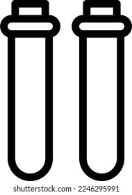 ilustración del vector del tubo de ensayo sobre un fondo transparente. Símbolos de calidad premium. Iconos vectoriales de línea delgada para el diseño de conceptos y gráficos. 
