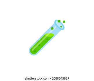 Test tube vector isolated icon. Emoji illustration. Test tube vector emoticon