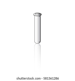 Test tube vector on white background