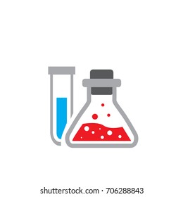 Test tube vector on white background. Laboratory glassware icon isolated vector illustration on white transparent background