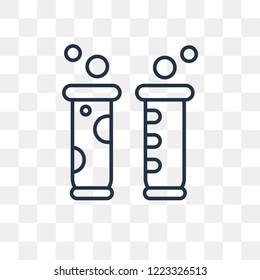 Test tube vector outline icon isolated on transparent background, high quality linear Test tube transparency concept can be used web and mobile