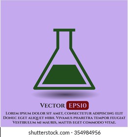 Test tube vector symbol