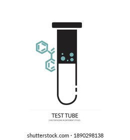 test tube vector type icon