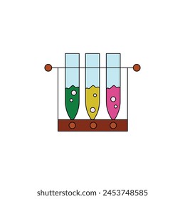 Symbol für die Vektorgrafik des Reagenzglases