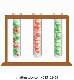 test tube and virus