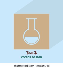 Test tube web icon. Vector design.