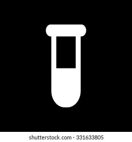 Test tube - white vector icon