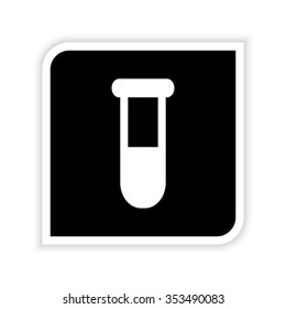 Test tube -  white vector icon