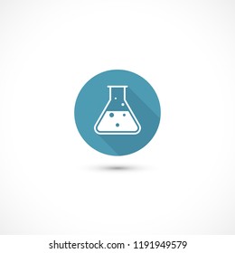 Test tube/bottle icon. Isolated on white background. Vector illustration, eps 10.