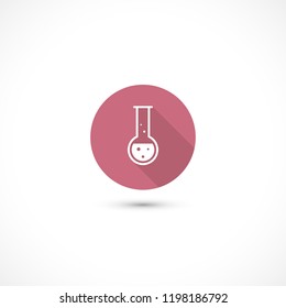 Test tube/bottle icon. Isolated on white background. Vector illustration, eps 10.