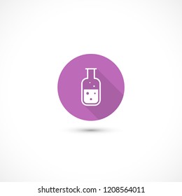 Test tube/bottle icon. Isolated on white background. Vector illustration, eps 10.