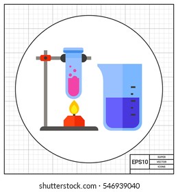 Test Tubes as Chemistry Concept Icon