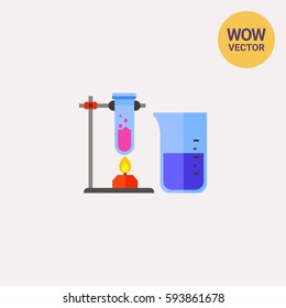Test Tubes as Chemistry Concept Icon