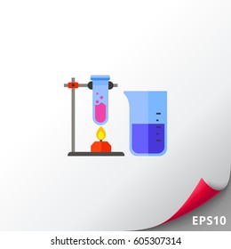 Test Tubes as Chemistry Concept Icon
