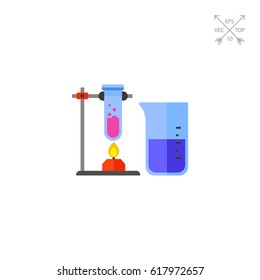 Test Tubes as Chemistry Concept Icon