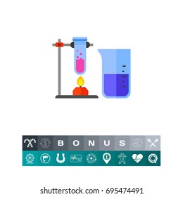 Test Tubes as Chemistry Concept Icon