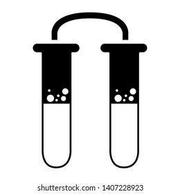 Test tubes connected icon on a white background - Vector