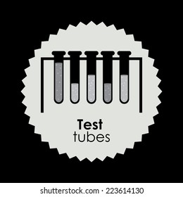 test tubes design over black background, vector illustration