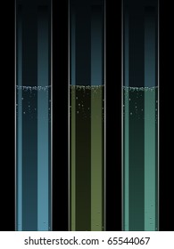 test tubes filled with coloured liquid and bubbles