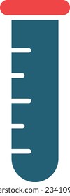 Test Tubes Glyph Two Color Icon For Personal And Commercial Use.
