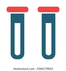 Test Tubes Glyph Two Color Icon For Personal And Commercial Use.
