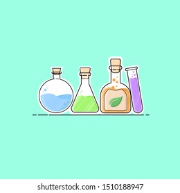 Test Tubes are hand drawn in vecter.