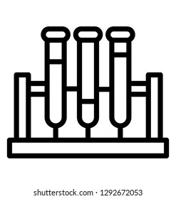 Test tubes icon design for laboratory research concept