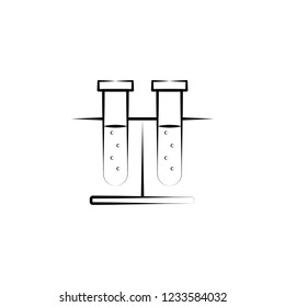 Test tubes icon. Element of biology icon for mobile concept and web apps. Hand drawn Test tubes icon can be used for web and mobile