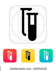 Test tubes icon on white background.. Vector illustration.