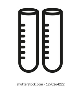 test tubes icon with perfect outline style