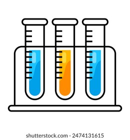 Test tubes icon. Science item. Medical concept image.