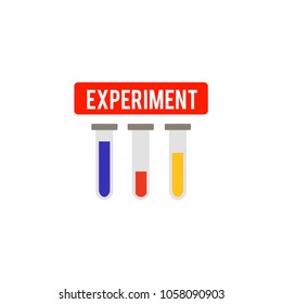 Test tubes icon . Simple icon. Modern flat icon . Web site page and mobile app design element.