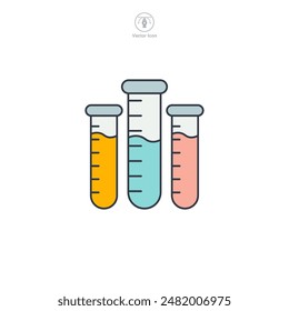 Test Tubes Icon symbol vector illustration isolated on white background