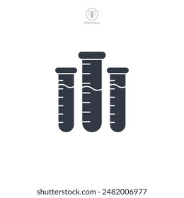 Test Tubes Icon symbol vector illustration isolated on white background