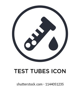 Test tubes icon vector isolated on white background for your web and mobile app design, Test tubes logo concept