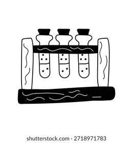 Test Tubes icon with white background vector stock illustration