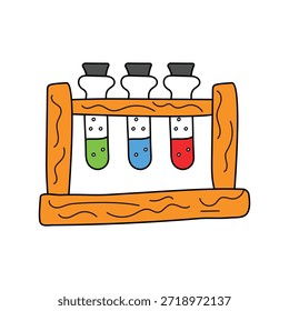 Test Tubes icon with white background vector stock illustration
