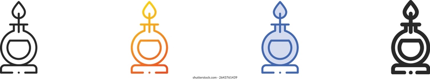 test tubes icon.Thin Linear, Gradient, Blue Stroke and bold Style Design Isolated On White Background