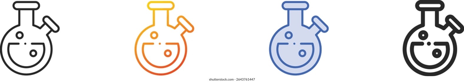 test tubes icon.Thin Linear, Gradient, Blue Stroke and bold Style Design Isolated On White Background