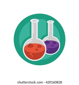 Test Tubes Illustration - Flat Icon
