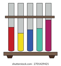 Test tubes isolated on a white background
