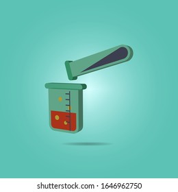 Test tubes isometric icon. Simple color vector of science icons for ui and ux, website or mobile application