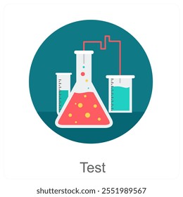 Test tubes and lab icon concept