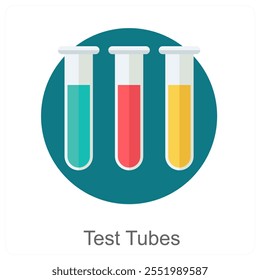 Test tubes and lab icon concept