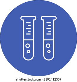 Testen Sie das Tubes-Zeilenkreissymbol des Vektorbildes. Kann auch für Web-Apps, mobile Apps und Printmedien verwendet werden.