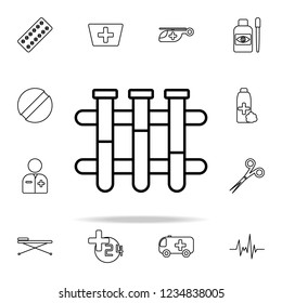 test tubes line icon. Hospital icons universal set for web and mobile