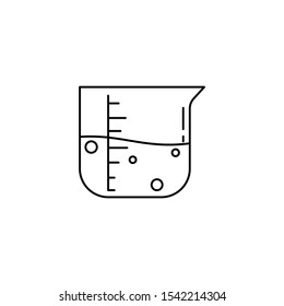 test tubes line icon on white background. element of bacterium virus illustration icons. signs symbols can be used for web logo mobile app UI UX