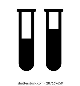 Test tubes with liquid or chemistry set flat vector icon for apps and website