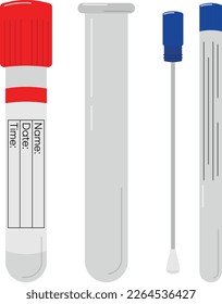 Test tubes medical for test, vector illustration