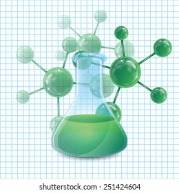 Test tubes and molecule